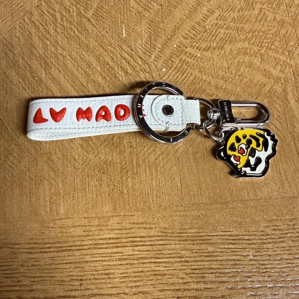 LOUIS VUITTON NIGO collaboration Dragonnes-LV MADE Strap Bag Charm Key Holder